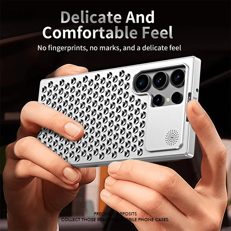 Aroma Diffuser Shell Aluminum Alloy Metal Heat Dissipation Anti-fall Phone Case For Samsung Galaxy - Mycasety Mycasety