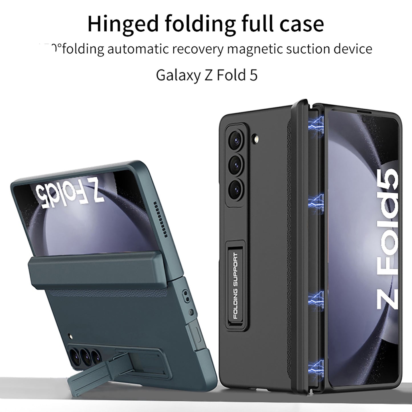 Magnetic Hinge Hidden Bracket All-included Case For Samsung Galaxy Z Fold5 Fold4 Fold3 Fold2 - mycasety2023 Mycasety