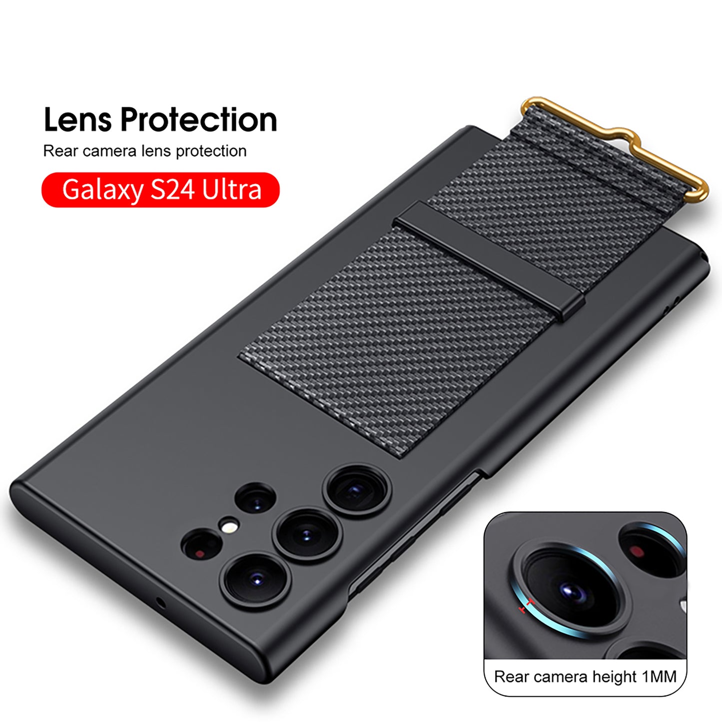 Leather Strap Holder All-inclusive Phone Case For Samsung S24 S23 S22 Ultra Plus - Mycasety Mycasety