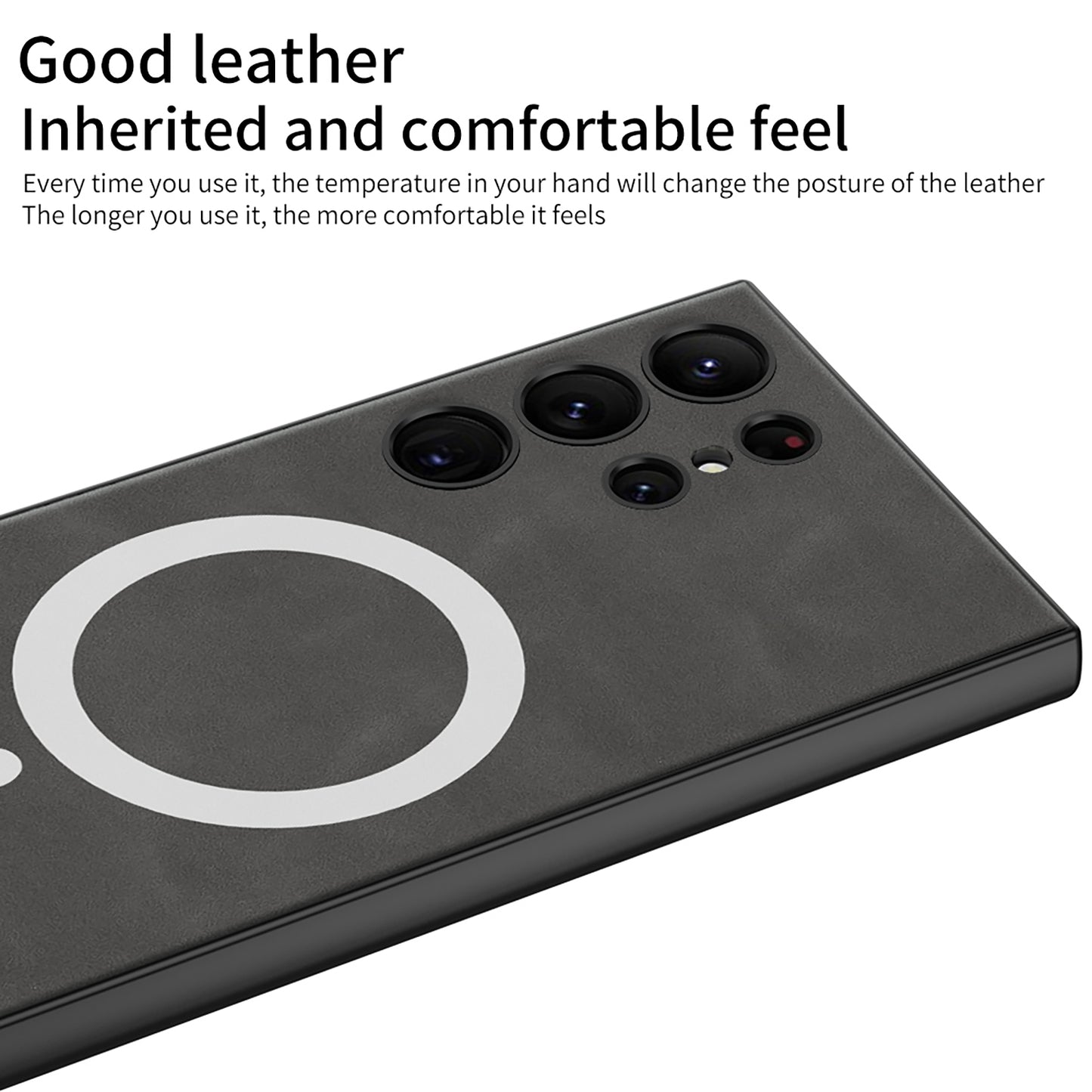 Magnetic Magsafe Leather Phone Case For Galaxy S24 S23 Ultra Plus