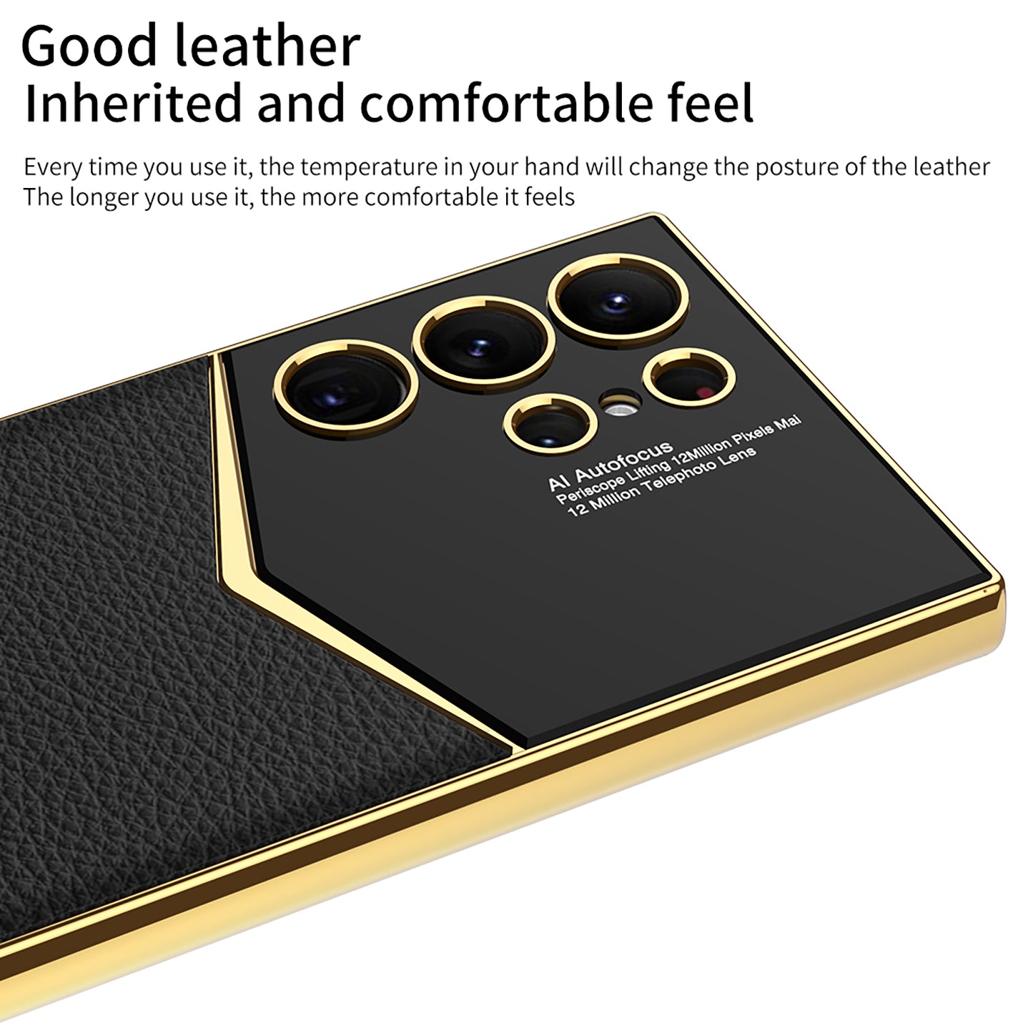 Electroplated Leather Phone Case For Samsung Galaxy S24 S23 Ultra Plus - Mycasety Mycasety