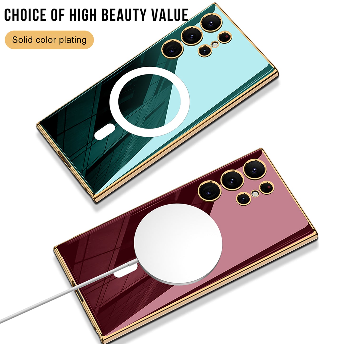 Magnetic Magsafe Protective Phone Case For Galaxy S24 S23 Ultra Plus
