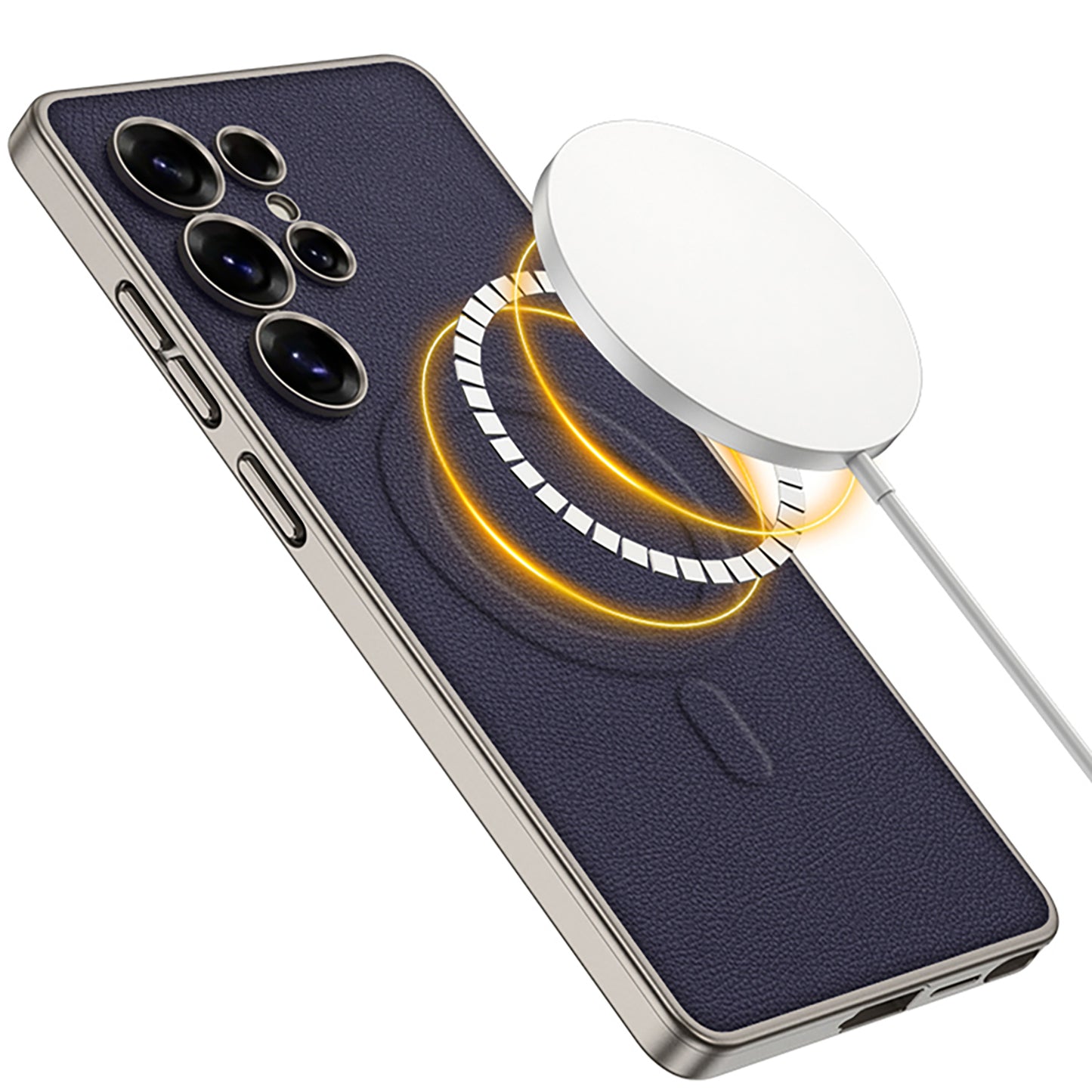 Magnetic 2 in 1 Shockproof Leather Phone Case For Galaxy S25 Ultra