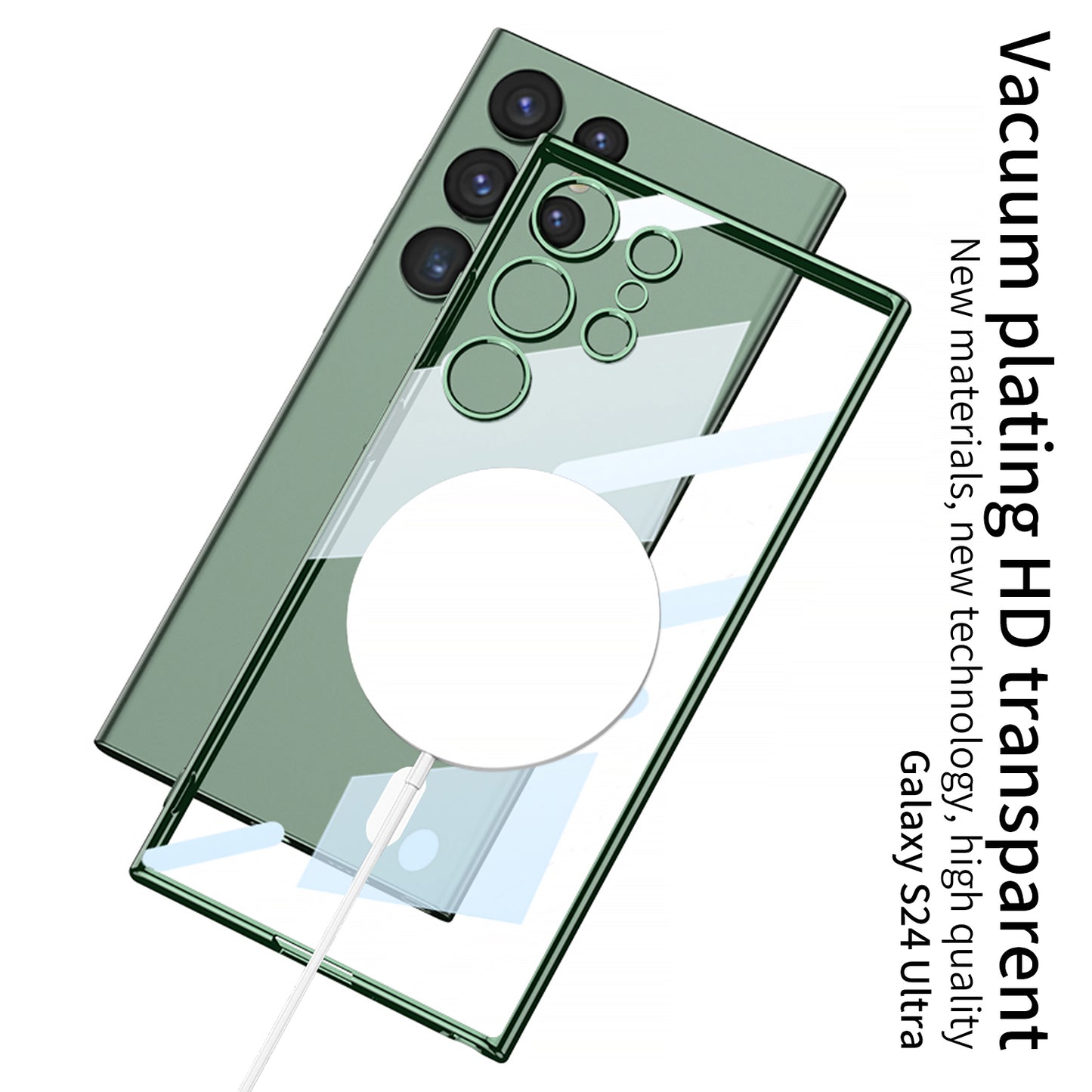 Magnetic Magsafe Clear Soft Case for Galaxy S24 S23 Ultra Plus