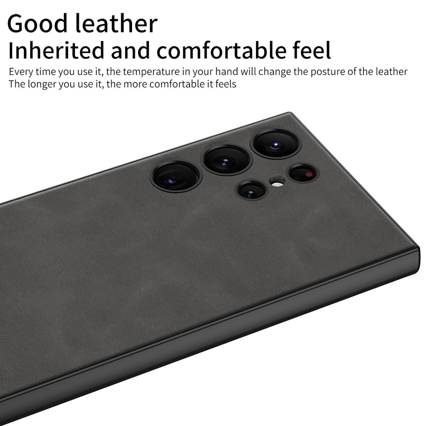 Matte Texture Leather Phone Case For Galaxy S24 S23 Ultra Plus