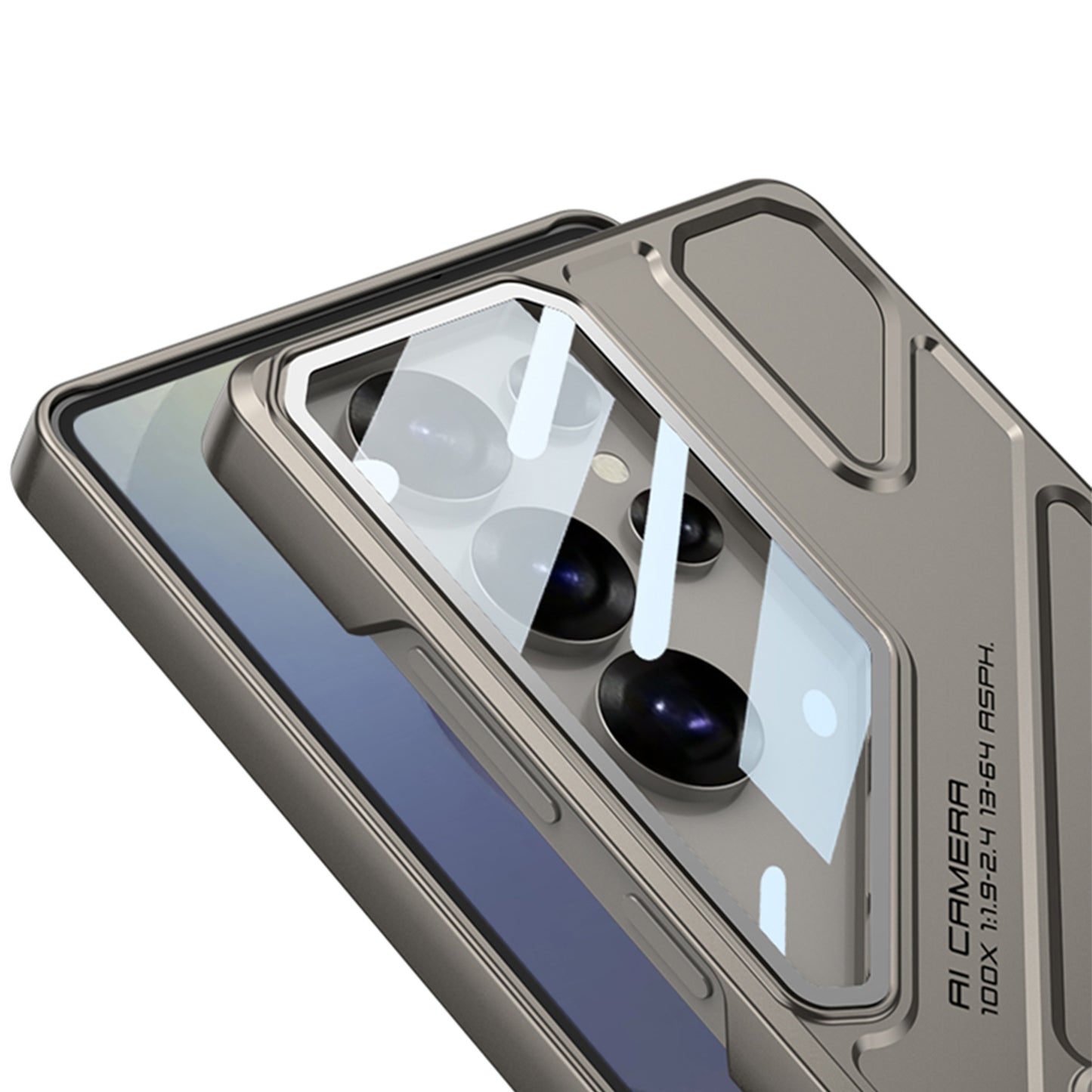 Full Lens Protection Phone Case With Holder For Galaxy S25 S24 S23 Ultra
