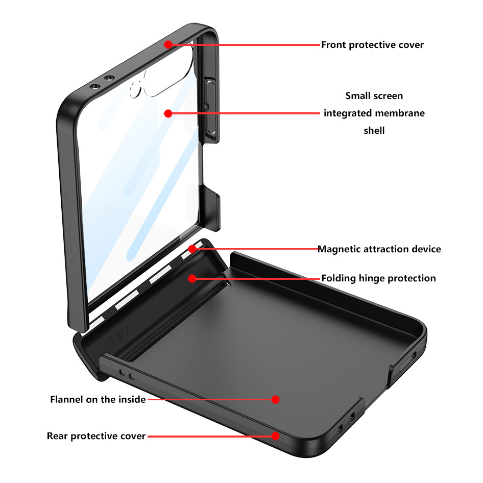 Magnetic All-included Shockproof Phone Case For Galaxy Flip 7/6/5/4/3 With Back Screen Protector