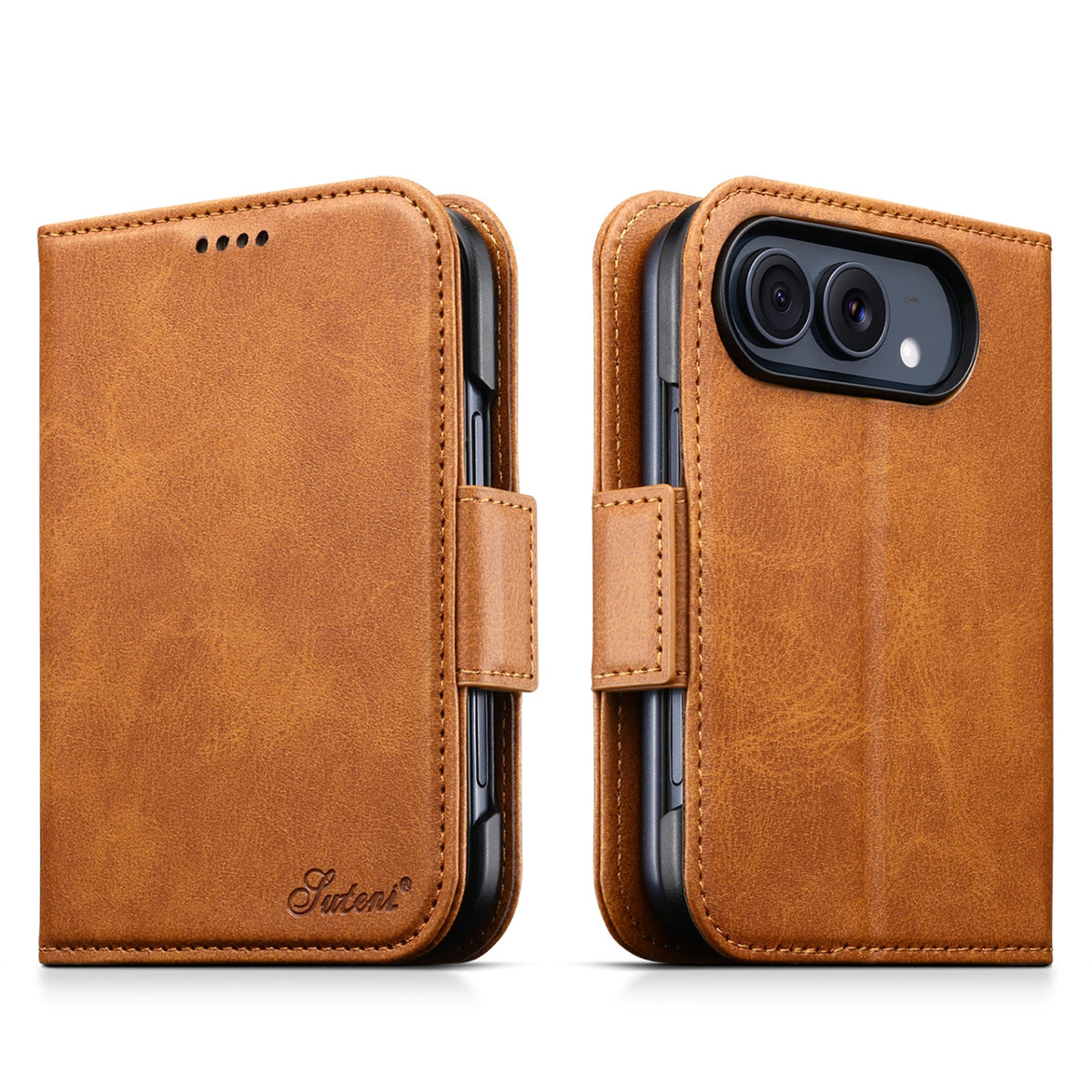 iPhone Duo | Minimalist Leather Wallet Case with Card Slots & Cash Pocket