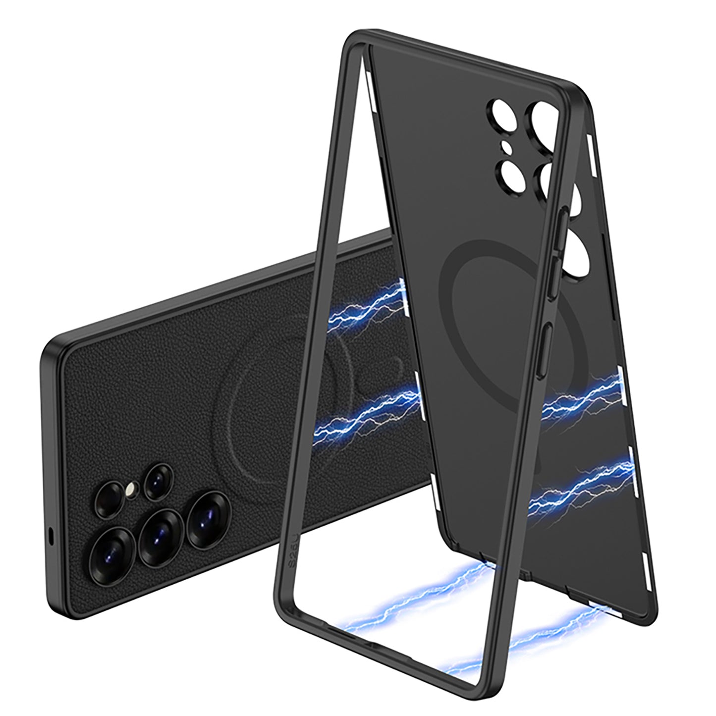 Magnetic 2 in 1 Shockproof Leather Phone Case For Galaxy S25 Ultra