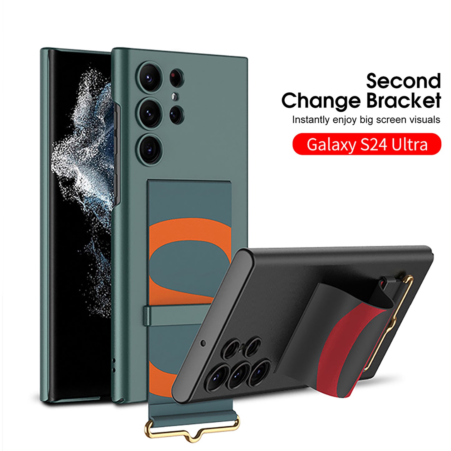 Leather Strap Holder All-inclusive Phone Case For Samsung S24 S23 S22 Ultra Plus - Mycasety Mycasety