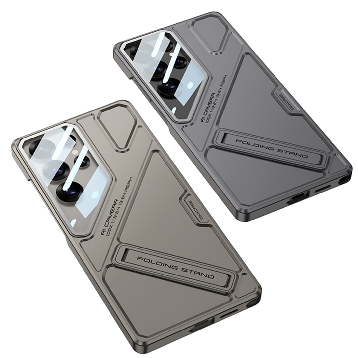 Full Lens Protection Phone Case With Holder For Galaxy S25 S24 S23 Ultra