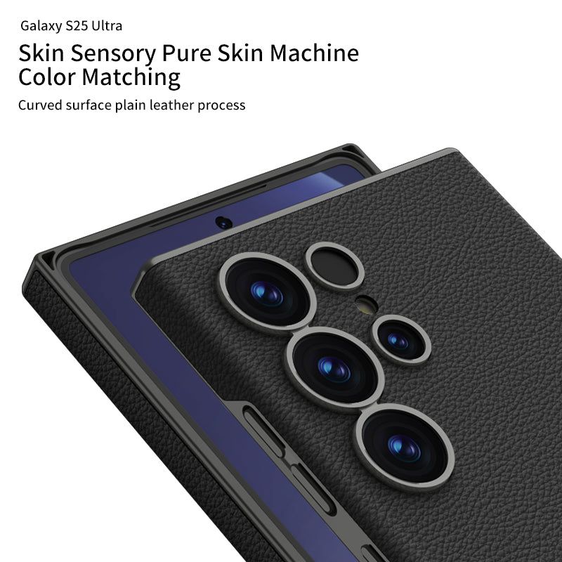 Leather Shockproof Phone Case With Bracket For Galaxy S25 S24 S23 Ultra