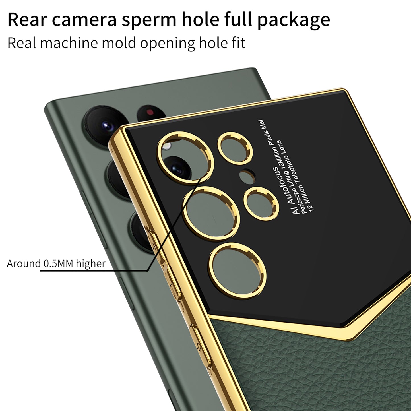 Electroplated Leather Phone Case For Samsung Galaxy S24 S23 Ultra Plus - Mycasety Mycasety