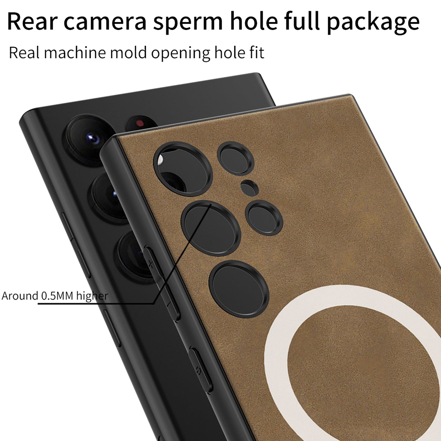 Magnetic Magsafe Leather Phone Case For Galaxy S24 S23 Ultra Plus