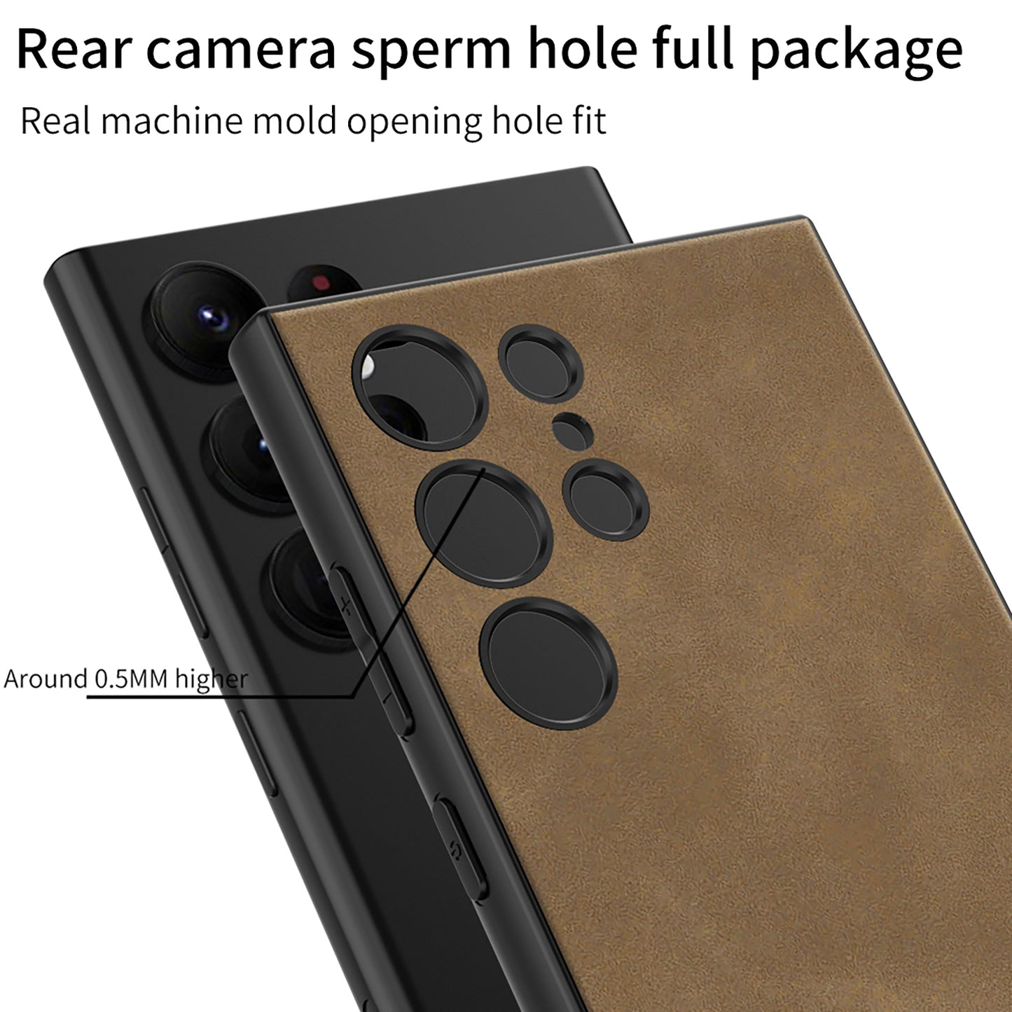 Matte Texture Leather Phone Case For Galaxy S24 S23 Ultra Plus