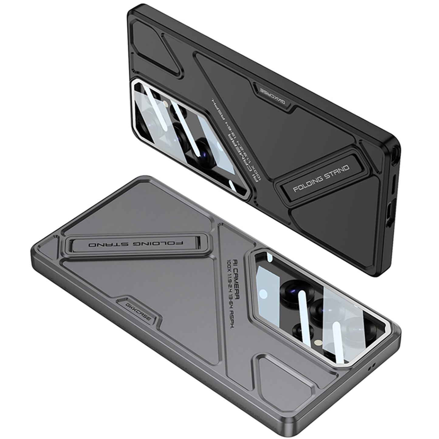 Full Lens Protection Phone Case With Holder For Galaxy S25 S24 S23 Ultra