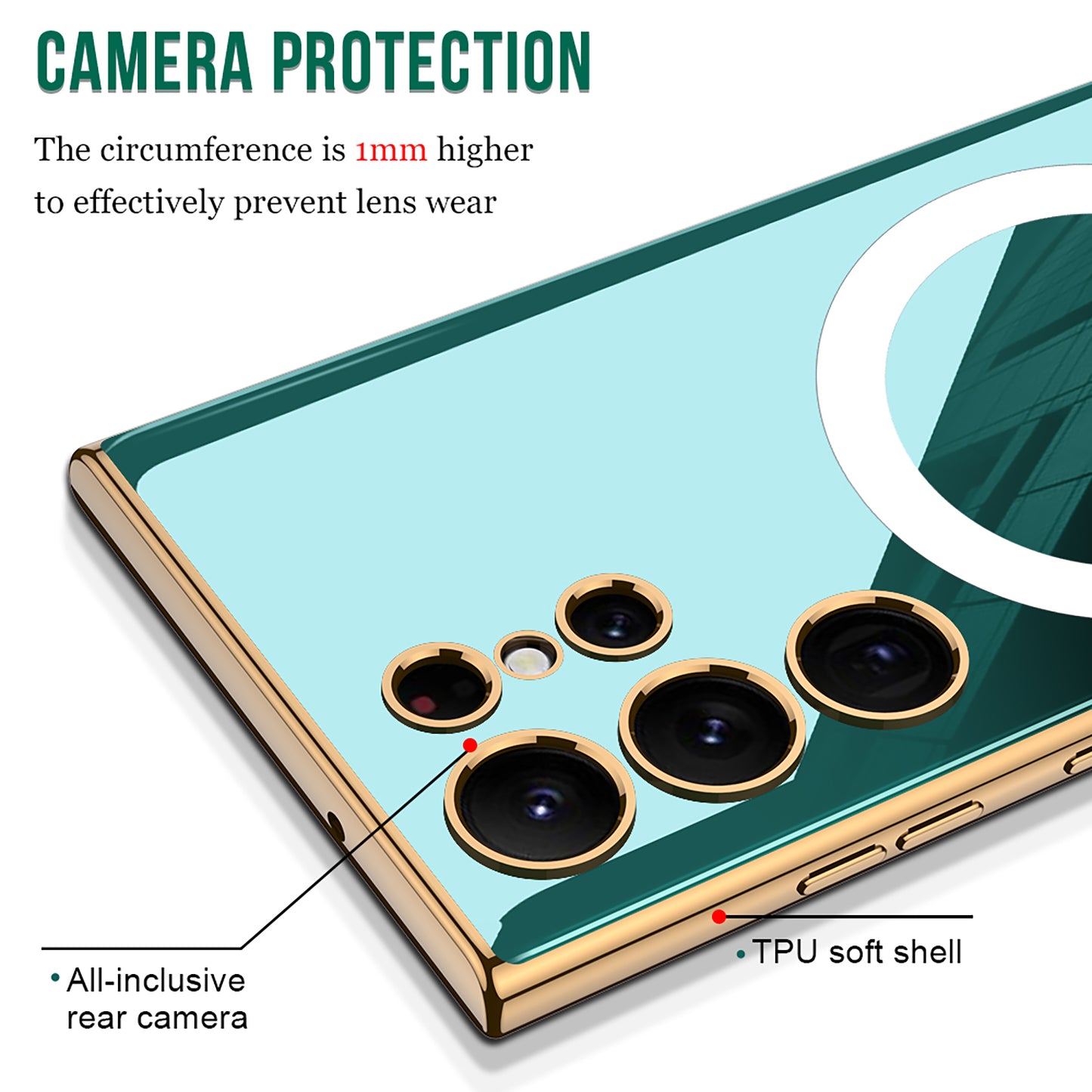 Magnetic Magsafe Protective Phone Case For Galaxy S24 S23 Ultra Plus