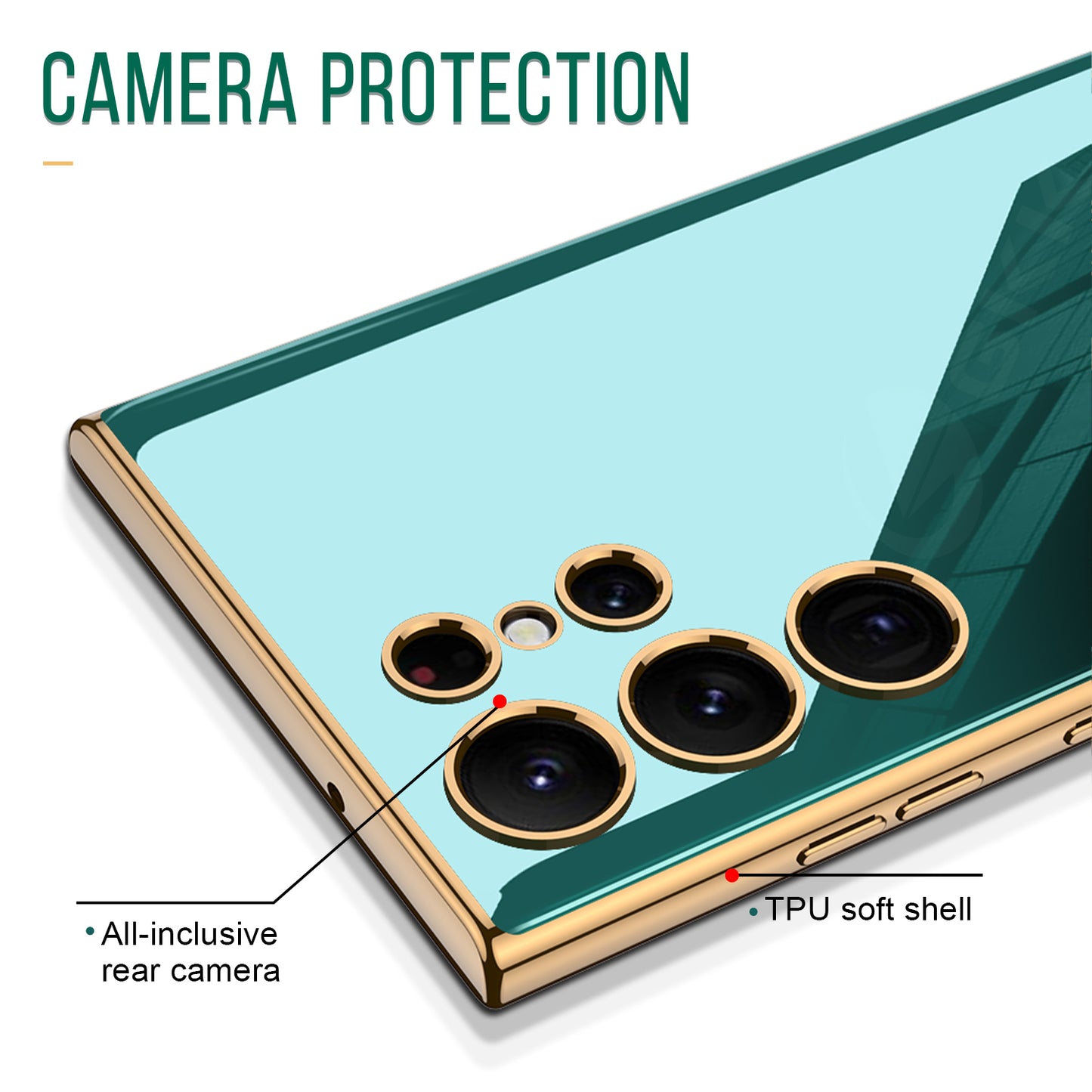 Plating Silicone Protective Phone Case For Galaxy S24 S23 Ultra Plus