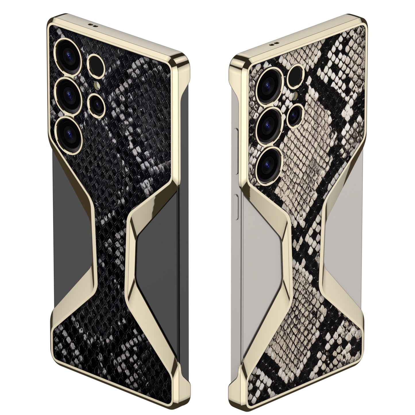 Python Pattern Leather Shockproof Phone Case For Galaxy S25 Ultra