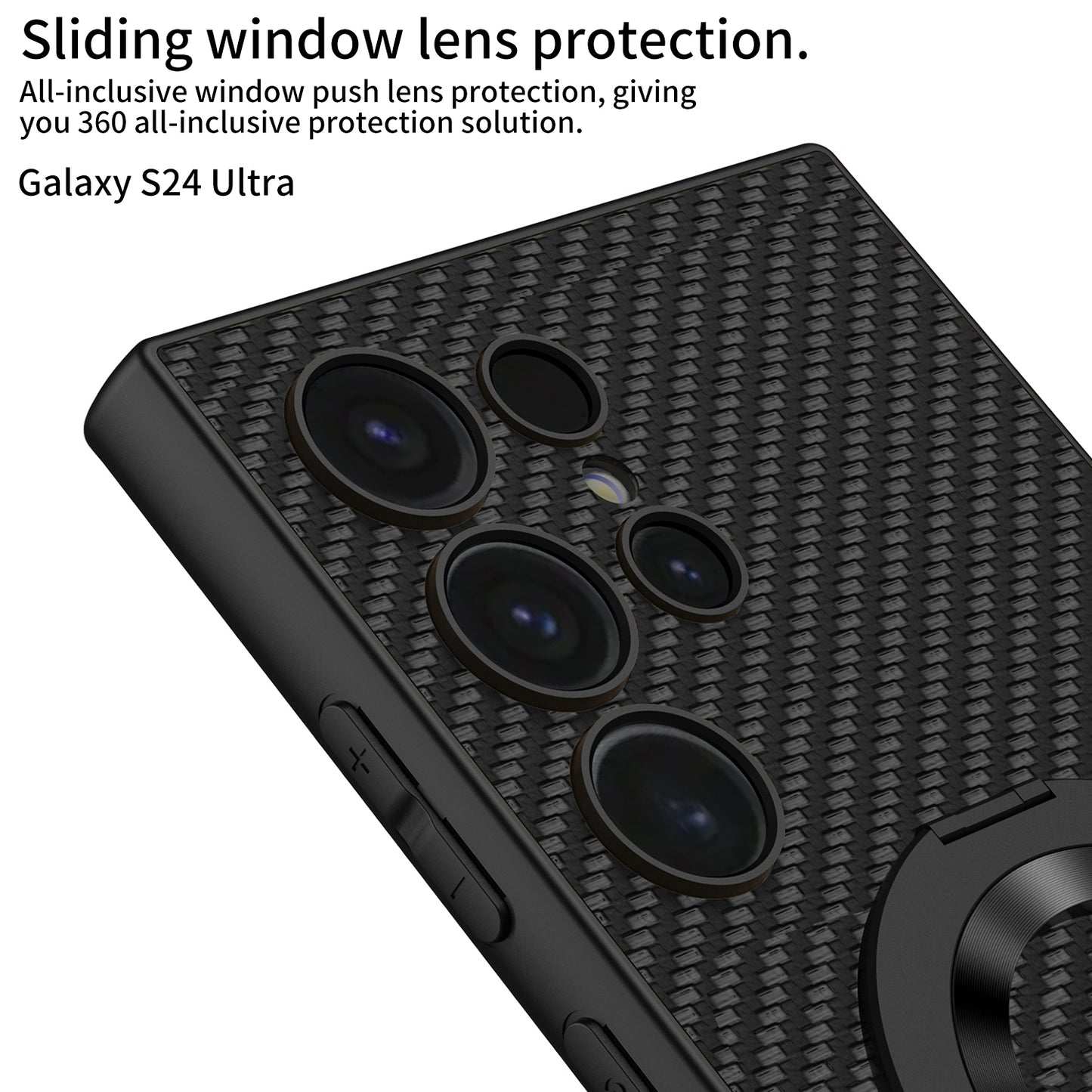 Luxury Leather Magnetic Bracket Protective Phone Case For Samsung Galaxy S24 Ultra Plus - Mycasety Mycasety