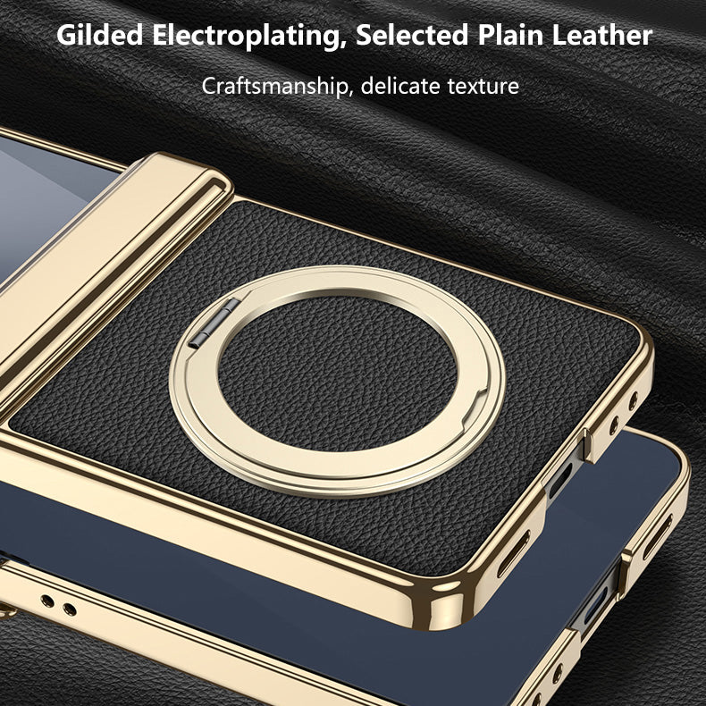 Magnetic All-included Leather Phone Case With Back Screen Protector For Galaxy Flip7