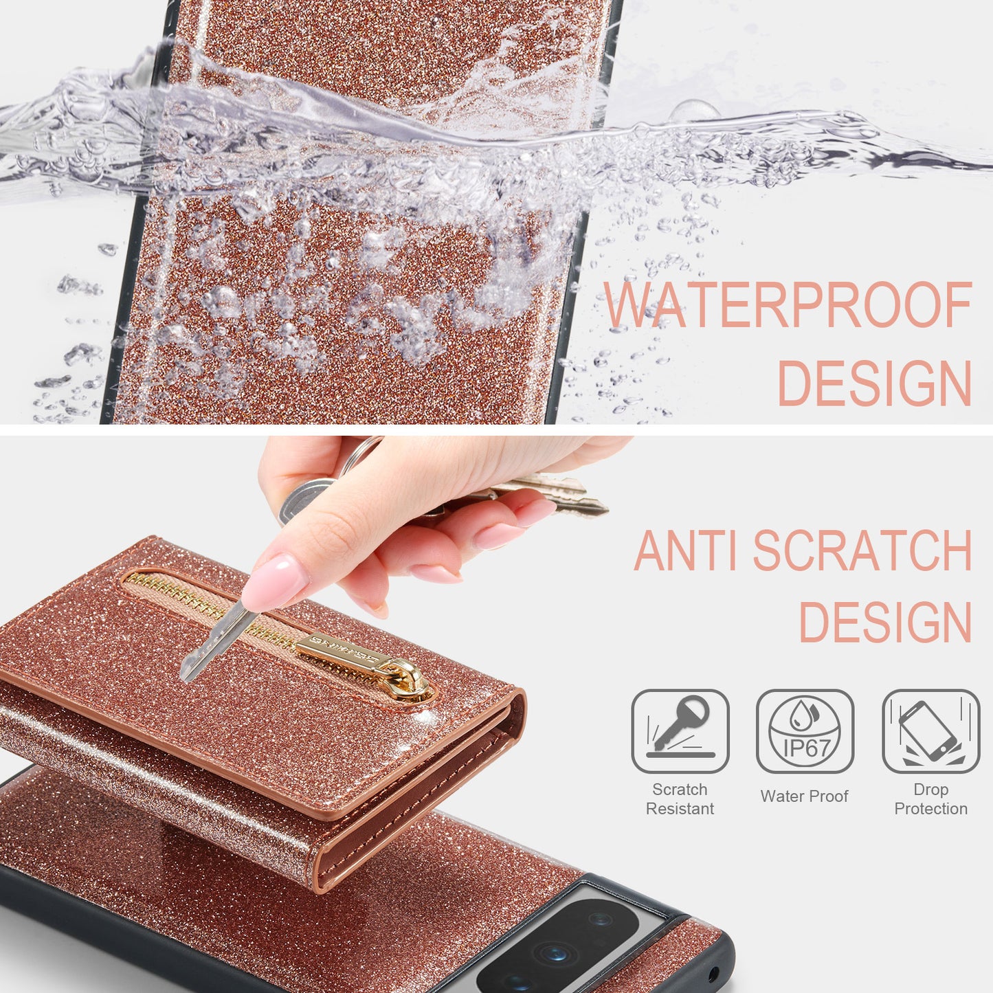 Luxury Magnetic All-inclusive Protective Cover With Card Holder For Google Pixel 7 8 Series - Mycasety Mycasety