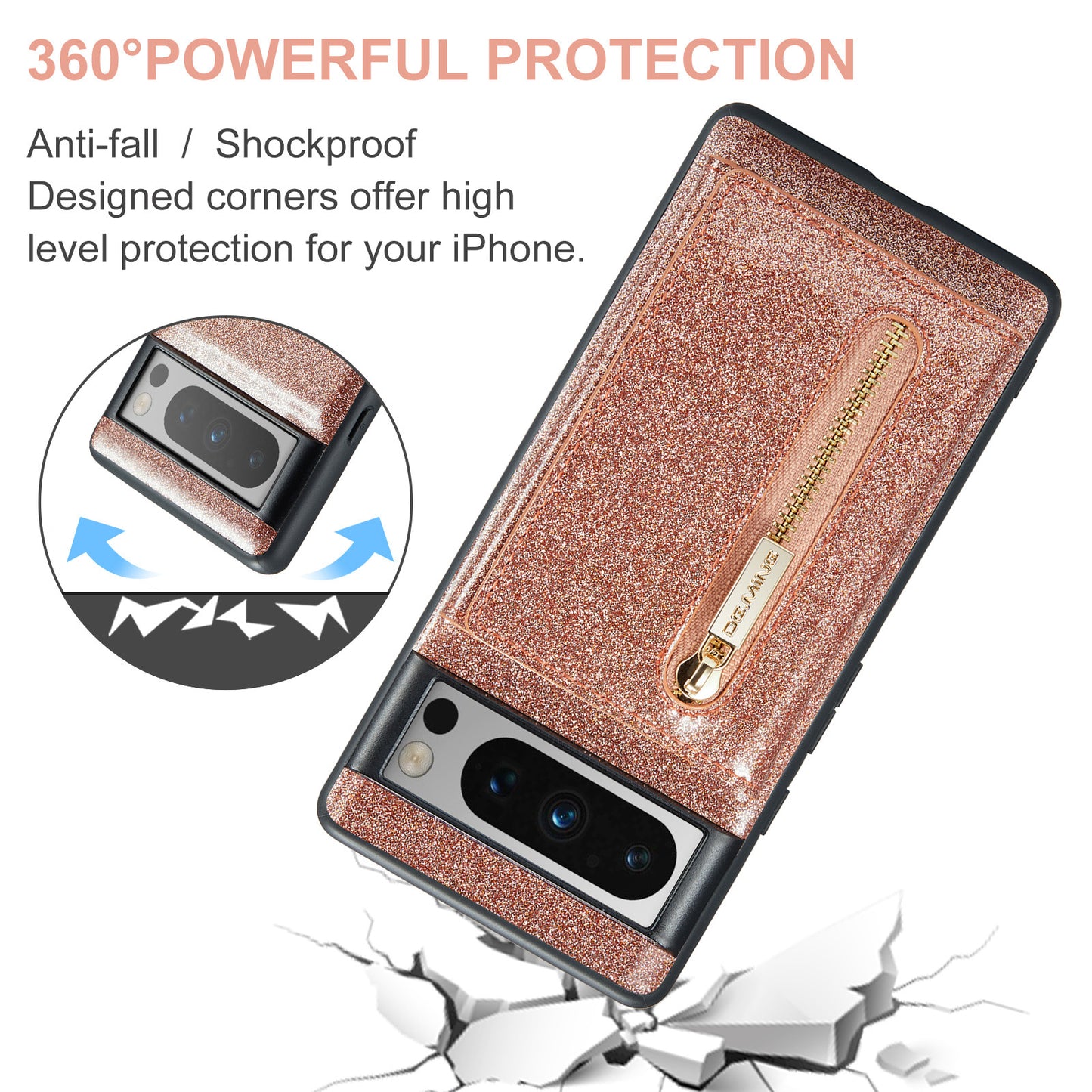 Luxury Magnetic All-inclusive Protective Cover With Card Holder For Google Pixel 7 8 Series - Mycasety Mycasety