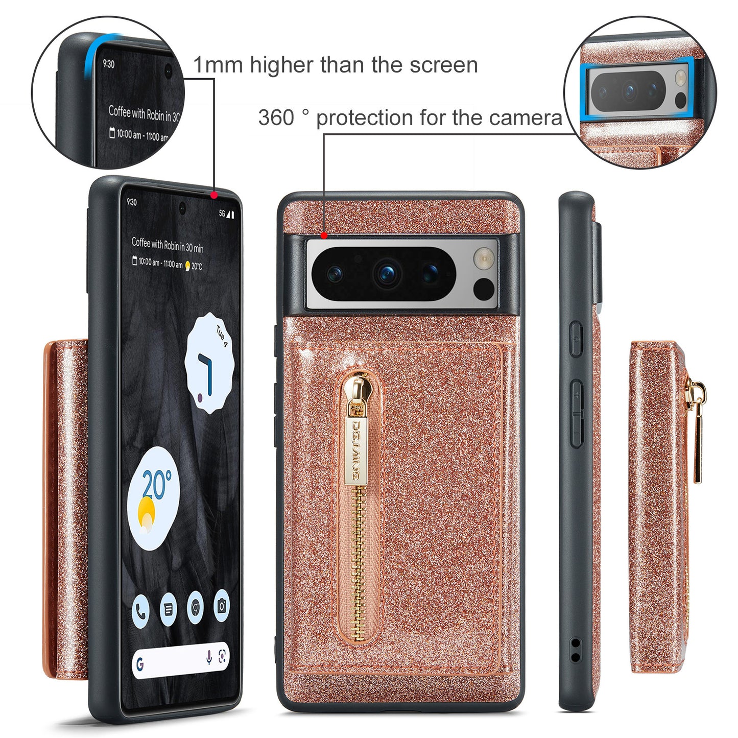 Luxury Magnetic All-inclusive Protective Cover With Card Holder For Google Pixel 7 8 Series - Mycasety Mycasety