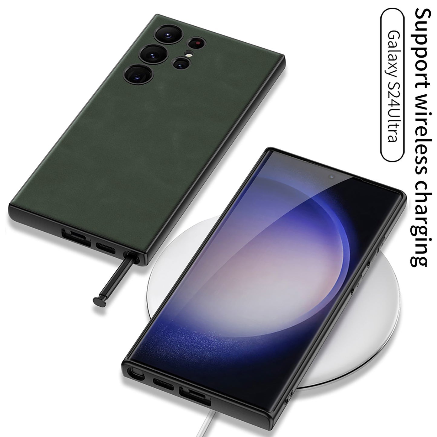 Matte Texture Leather Phone Case For Galaxy S24 S23 Ultra Plus