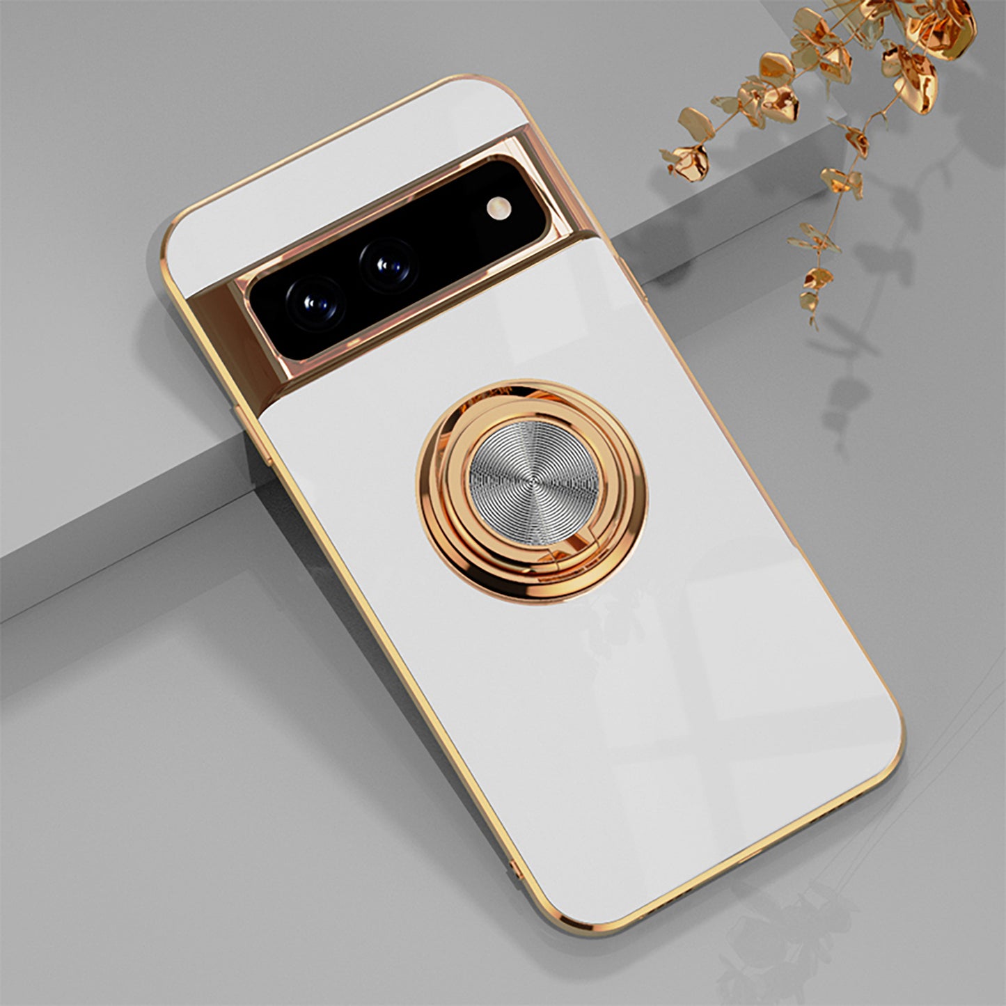 Electroplating Ring Holder Phone Case For Google Pixel 7 8 Series - Mycasety Mycasety
