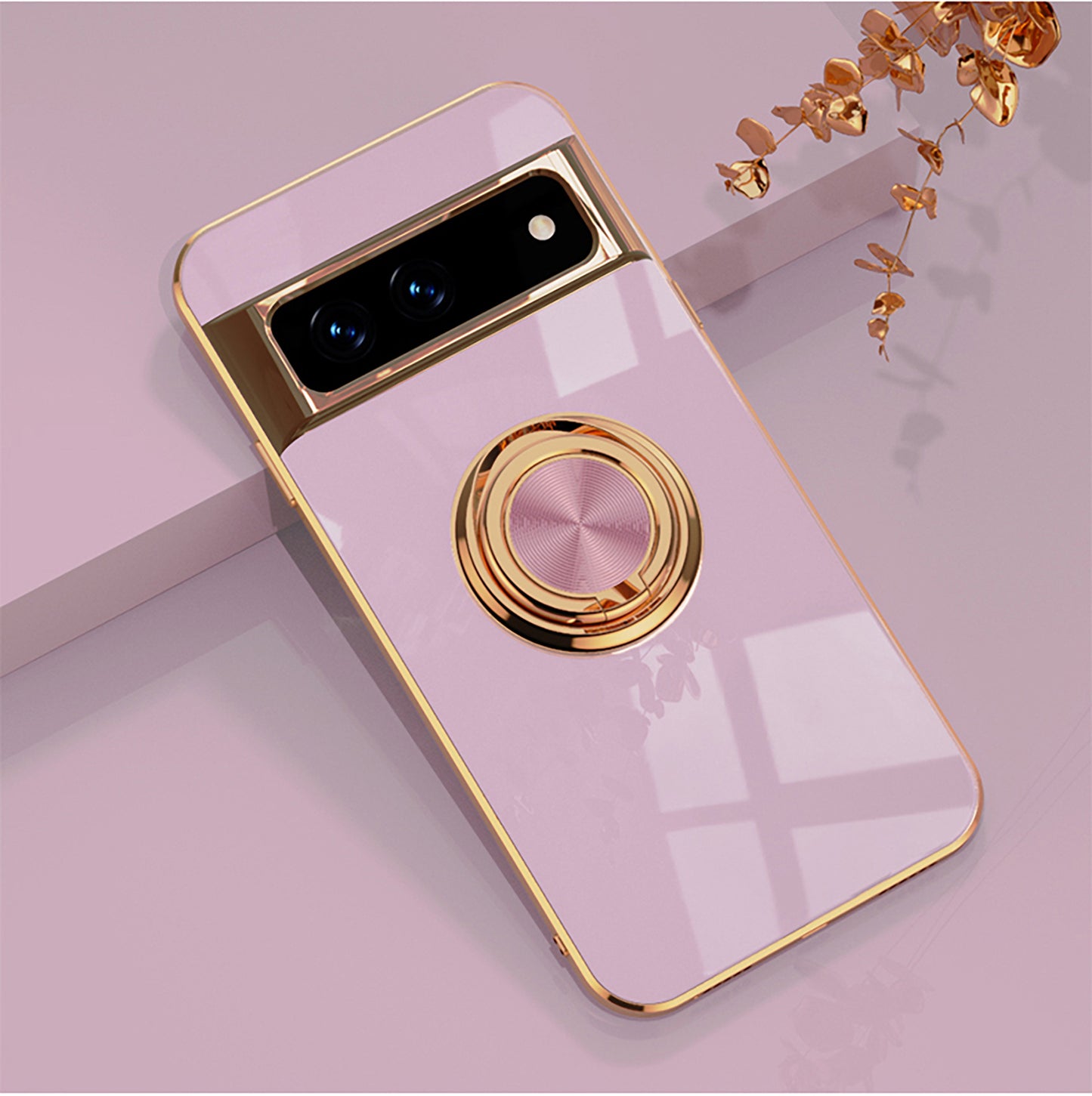 Electroplating Ring Holder Phone Case For Google Pixel 7 8 Series - Mycasety Mycasety