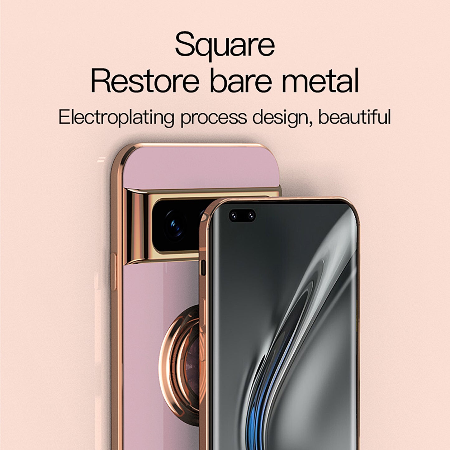 Electroplating Ring Holder Phone Case For Google Pixel 7 8 Series - Mycasety Mycasety
