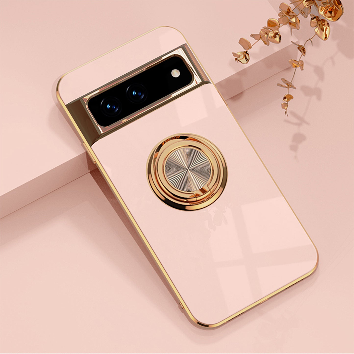 Electroplating Ring Holder Phone Case For Google Pixel 7 8 Series - Mycasety Mycasety
