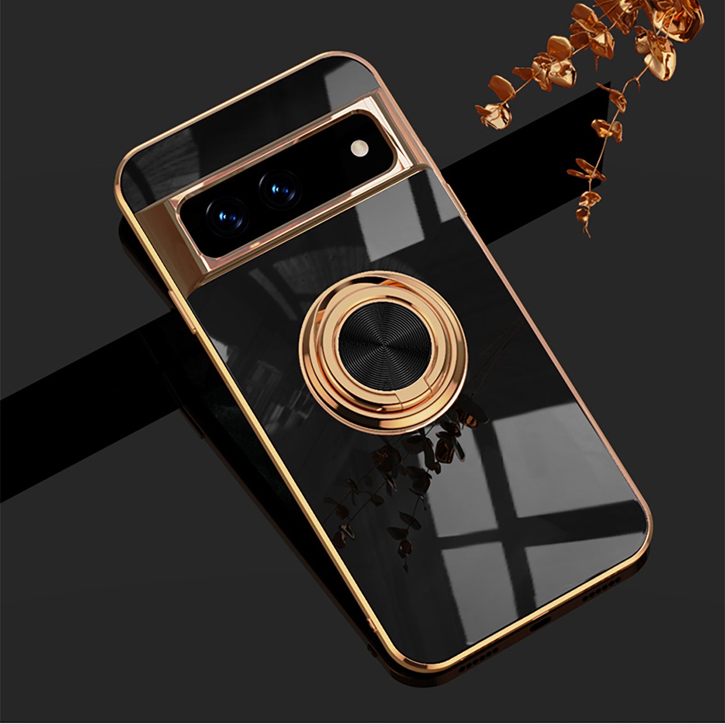 Electroplating Ring Holder Phone Case For Google Pixel 7 8 Series - Mycasety Mycasety