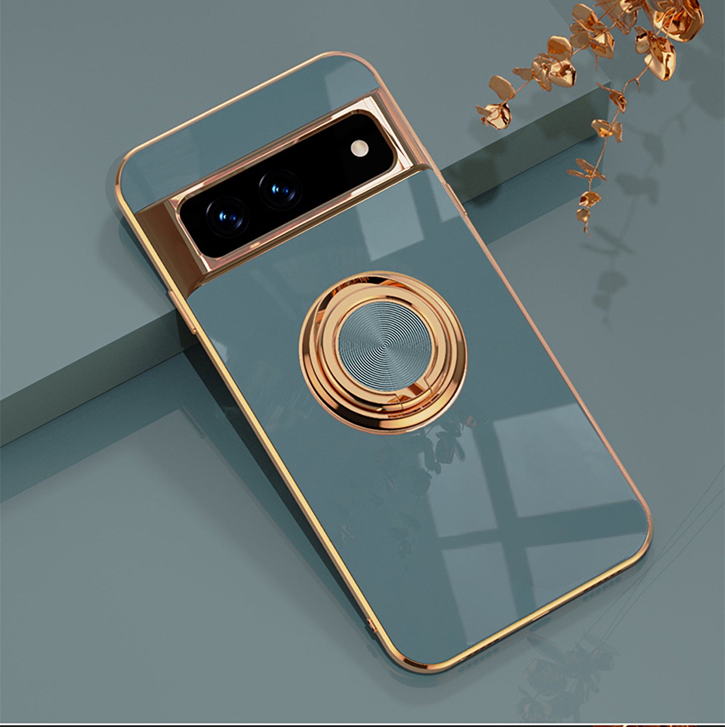 Electroplating Ring Holder Phone Case For Google Pixel 7 8 Series - Mycasety Mycasety