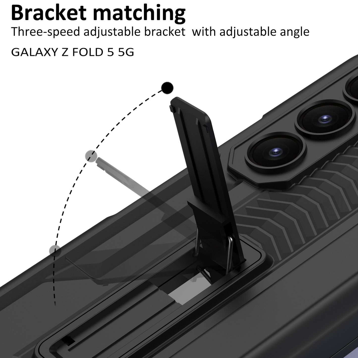 Armor All-included Magnetic Hinge Slide Pen Case Holder Phone Case With Back Screen Protector For Samsung Galaxy Z Fold3 Fold4 Fold5 - Mycasety Mycasety