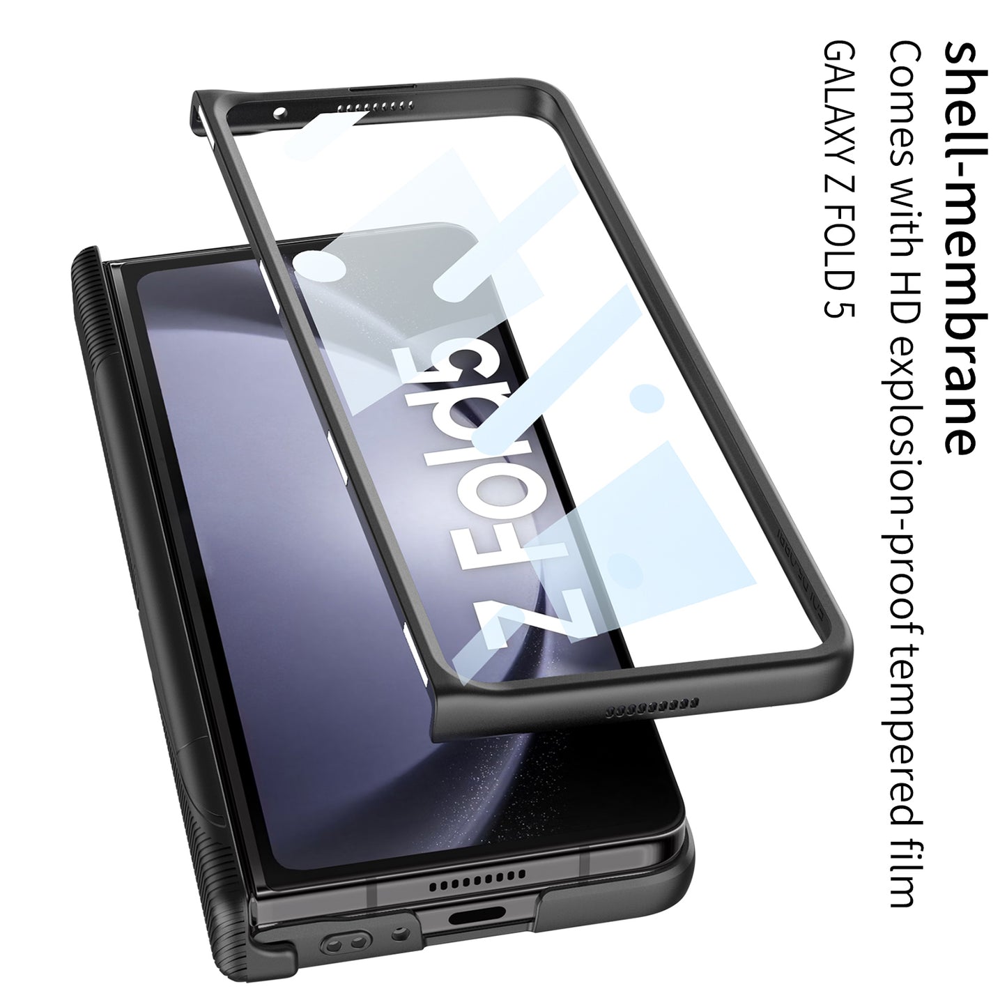 Magnetic Armor All-included Hinge Holder Case With Back Screen Protector For Samsung Galaxy Z Fold5 Fold4 Fold3 - mycasety2023 Mycasety