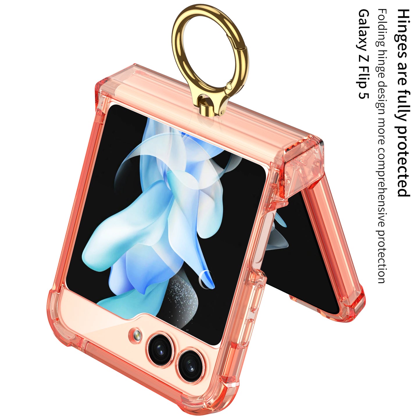Magnetic MagSafe Airbag Ring Hinge Phone Case For Galaxy Z Flip5 Flip4 Flip3