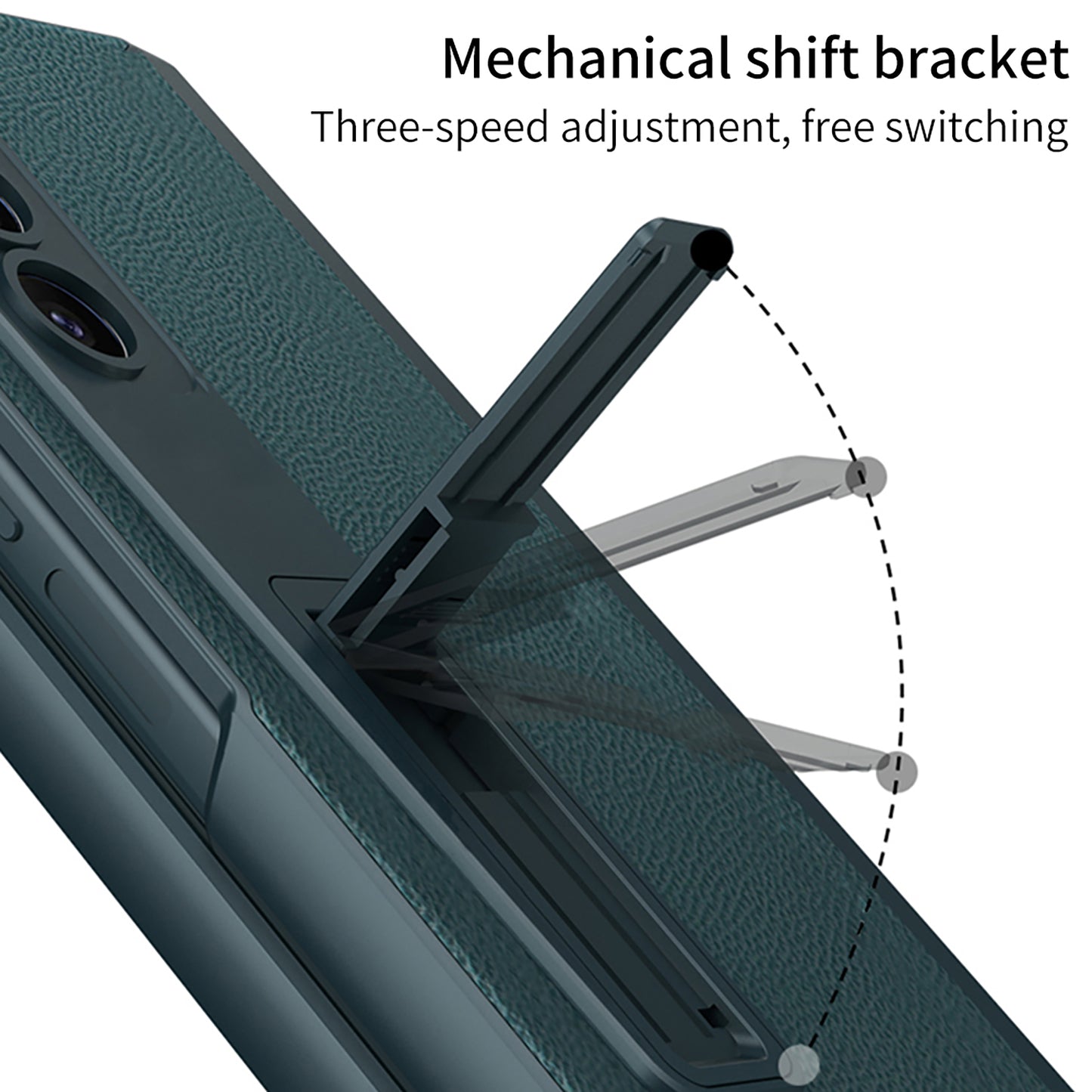 Magnetic Hinge Pen Box Protective Leather Phone Case With Back Screen Glass For Samsung Galaxy Z Fold 5/4/3 5G - mycasety2023 Mycasety