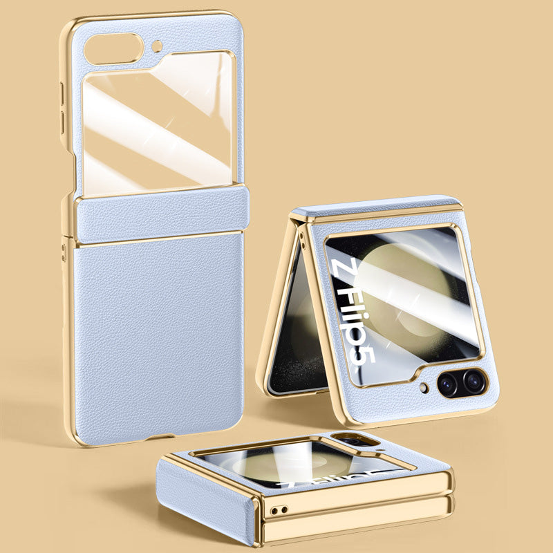 Luxurious Leather All-inclusive Protection Phone Case For Galaxy Z Flip5