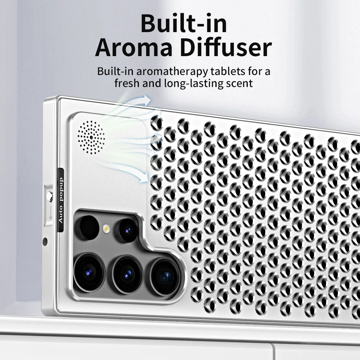 Aroma Diffuser Shell Aluminum Alloy Metal Heat Dissipation Anti-fall Phone Case For Samsung Galaxy - Mycasety Mycasety