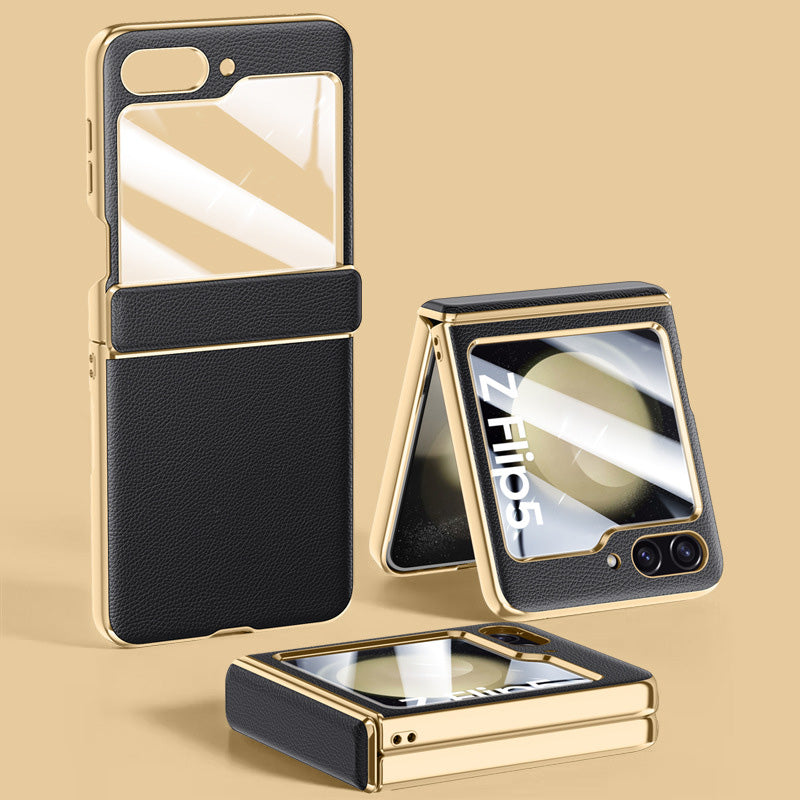Luxurious Leather All-inclusive Protection Phone Case For Galaxy Z Flip5