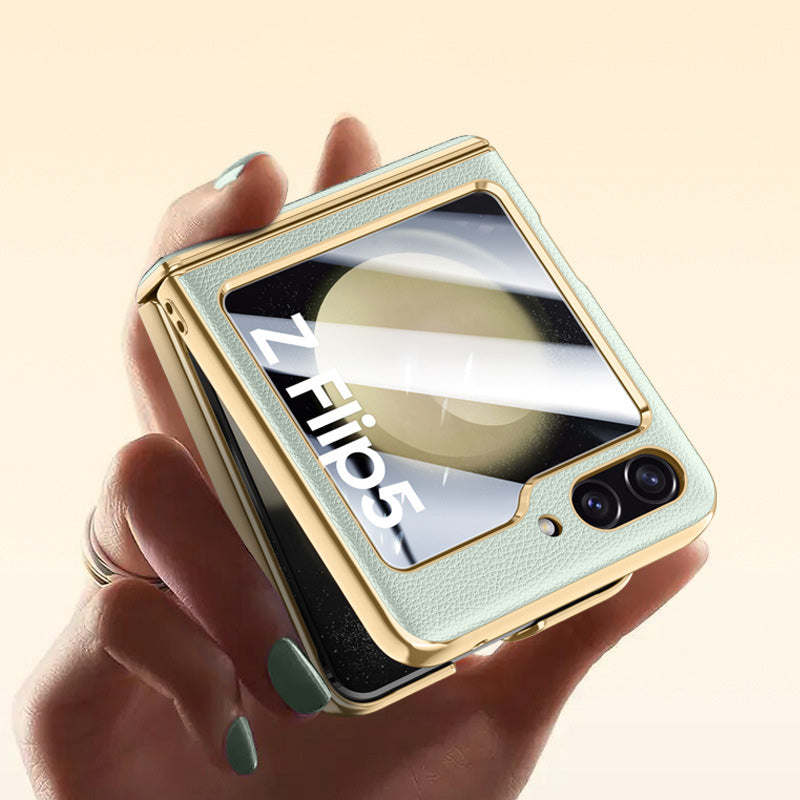 Luxurious Leather All-inclusive Protection Phone Case For Galaxy Z Flip5
