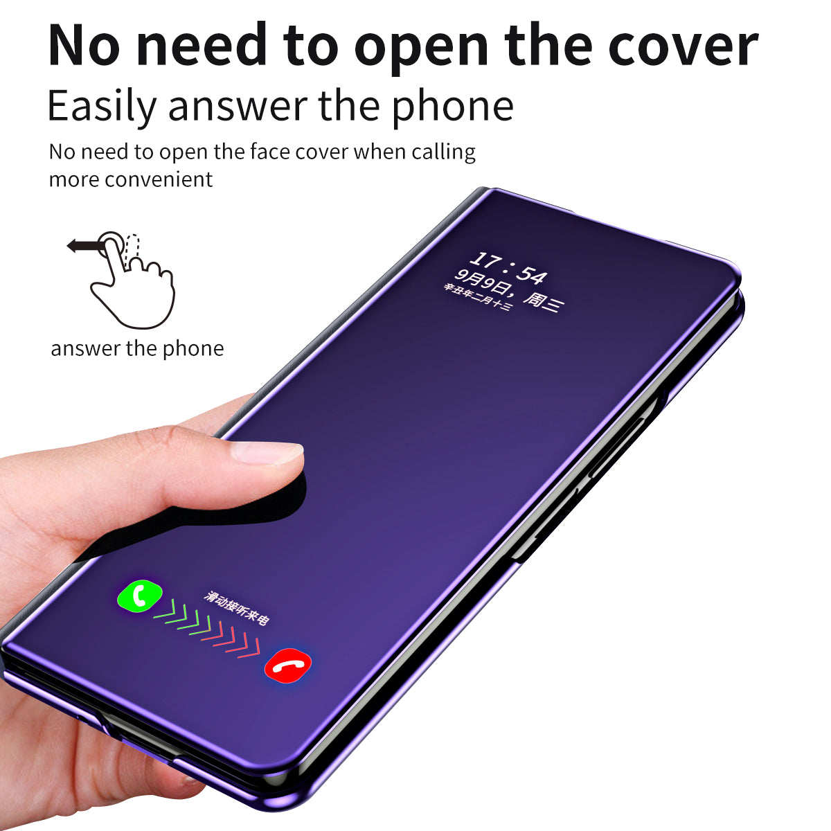 Smart Mirror Clear View Flip Case Luxury Magnetic Leather Kickstand Shockproof Cover For Galaxy Z Fold 7/6/5/4/3