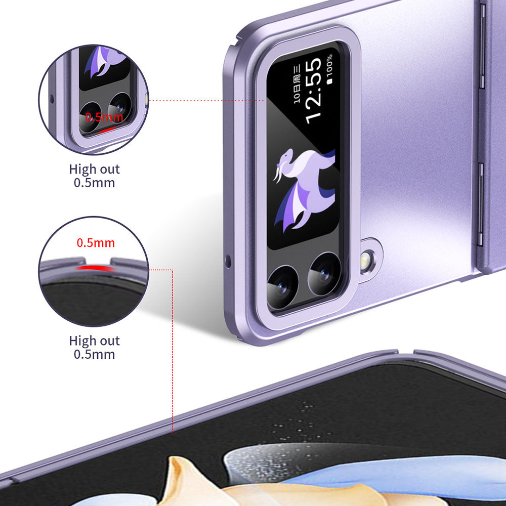 Frosted Plating Phone Case For Samsung Galaxy Z Flip4 Flip3 5G - Mycasety Mycasety