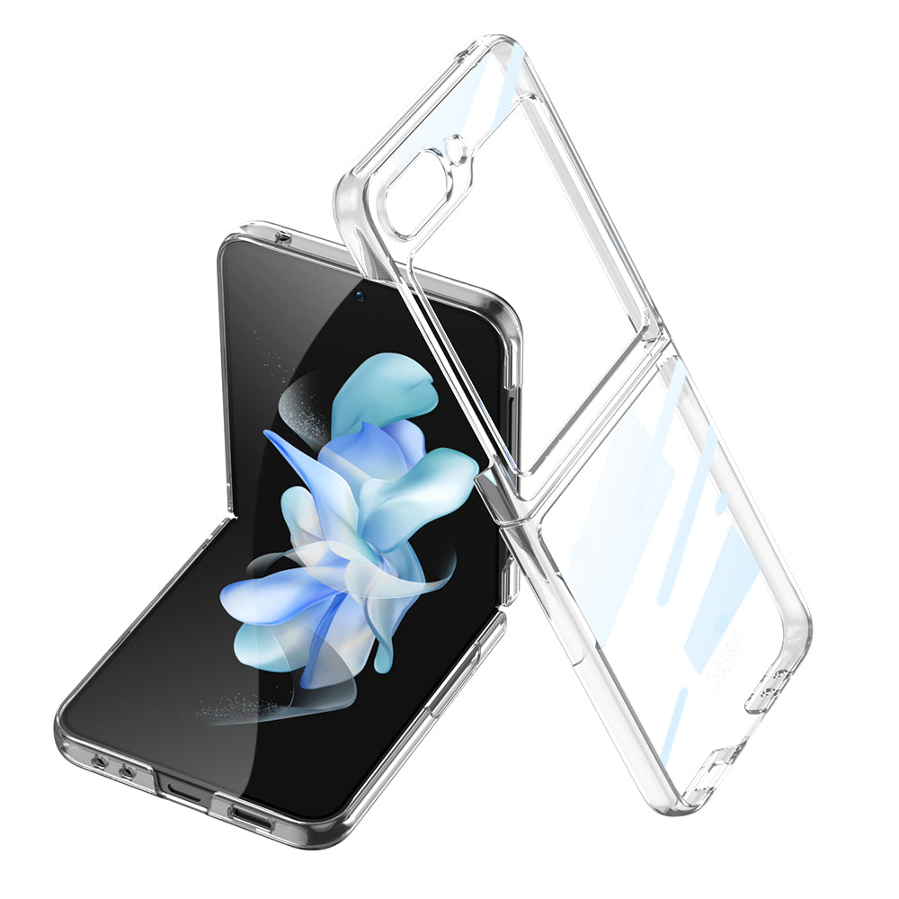 Electroplating Transparent Protective Phone Case For Samsung Galaxy Z Flip5 Flip4 Flip3 - Mycasety Mycasety