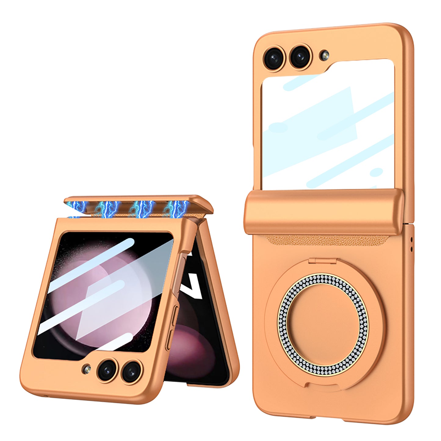 Magnetic Hinge Bracket All-included Shockproof Phone Case For Galaxy Flip 5/4/3