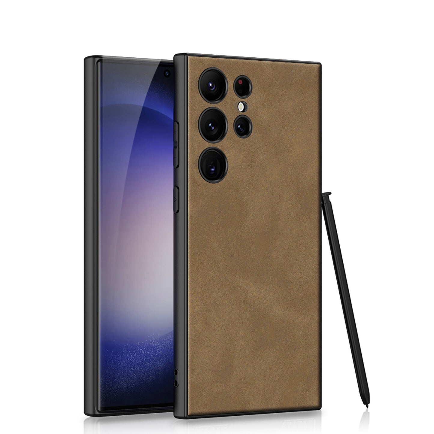 Matte Texture Leather Phone Case For Galaxy S24 S23 Ultra Plus