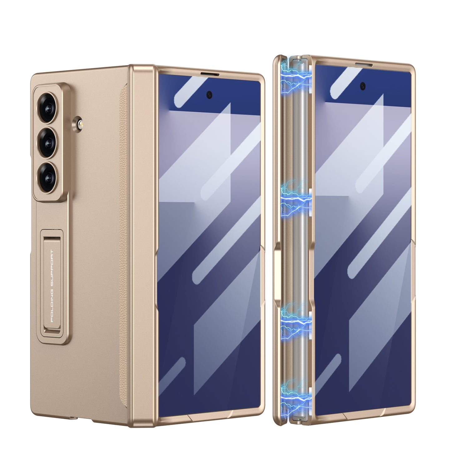 Magnetic Hinge Hidden Bracket All-included Case With Back Screen Protector For Galaxy Z Fold 7/6/5/4/3