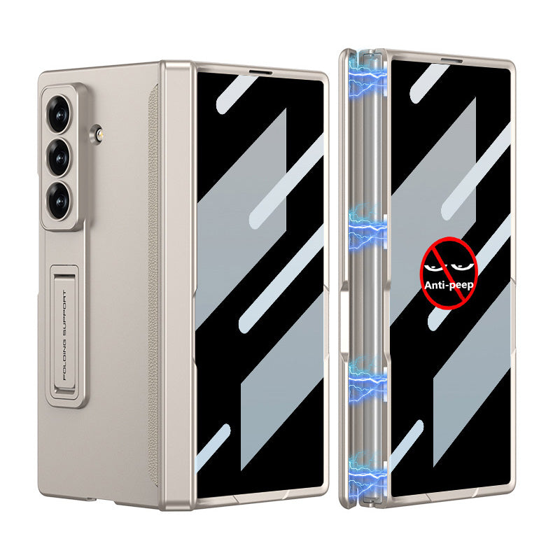 Magnetic Hinge Hidden Bracket All-included Case With Back Screen Protector For Galaxy Z Fold 7/6/5/4/3